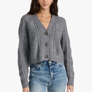 Gray Cable Knit Sweater Madewell